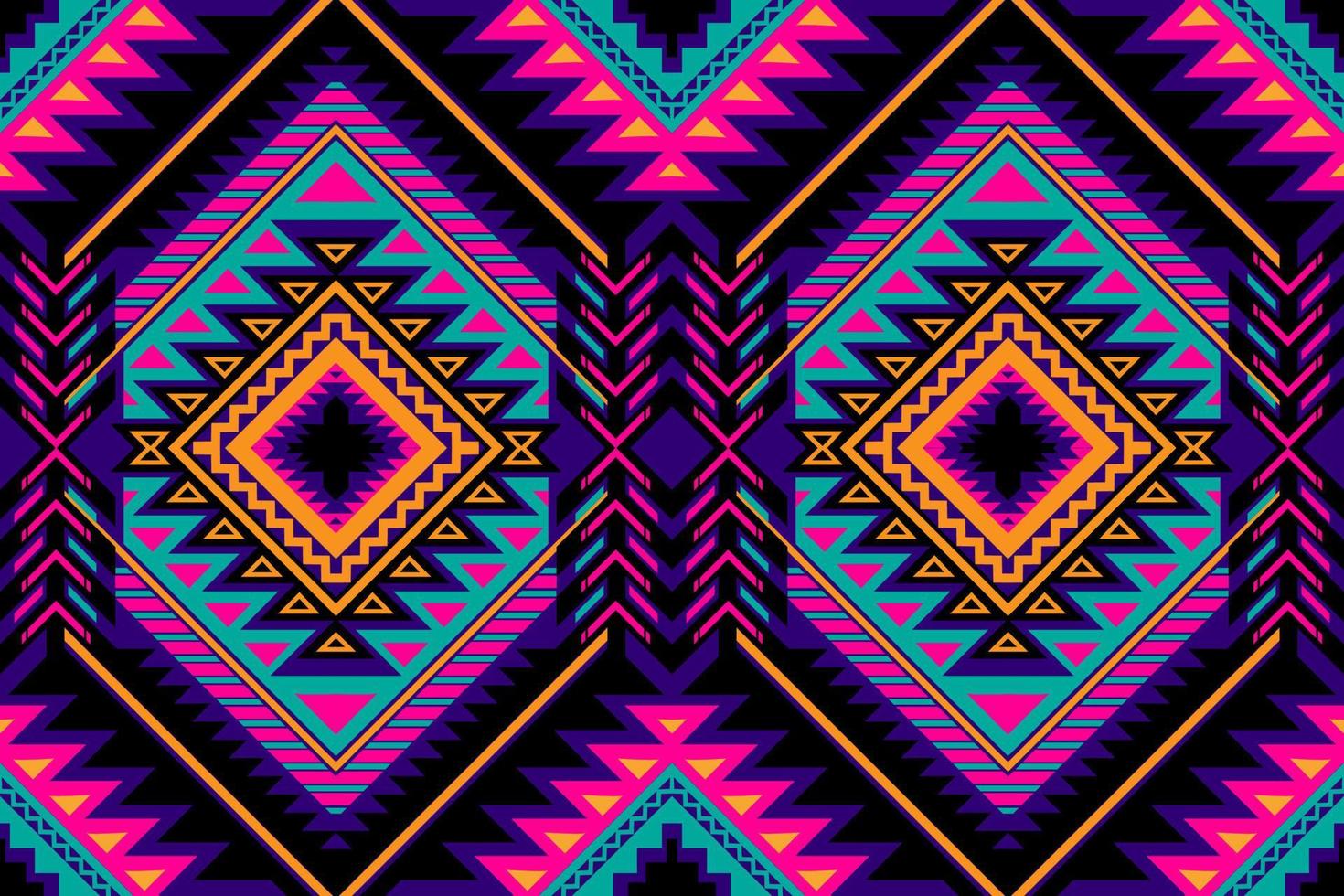 traditional ethnic geometric pattern background design for backgrounds carpet wallpaper clothes wrap fabric seamless embroidery style vector illustration
