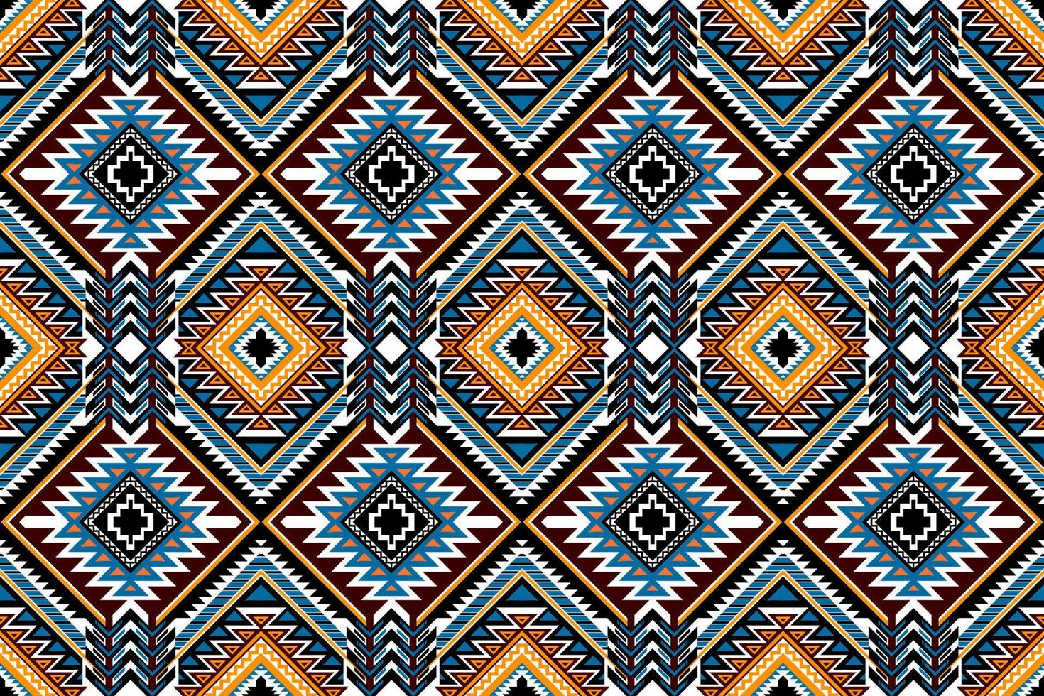 traditional ethnic geometric pattern background design for backgrounds carpet wallpaper clothes wrap fabric seamless embroidery style vector illustration