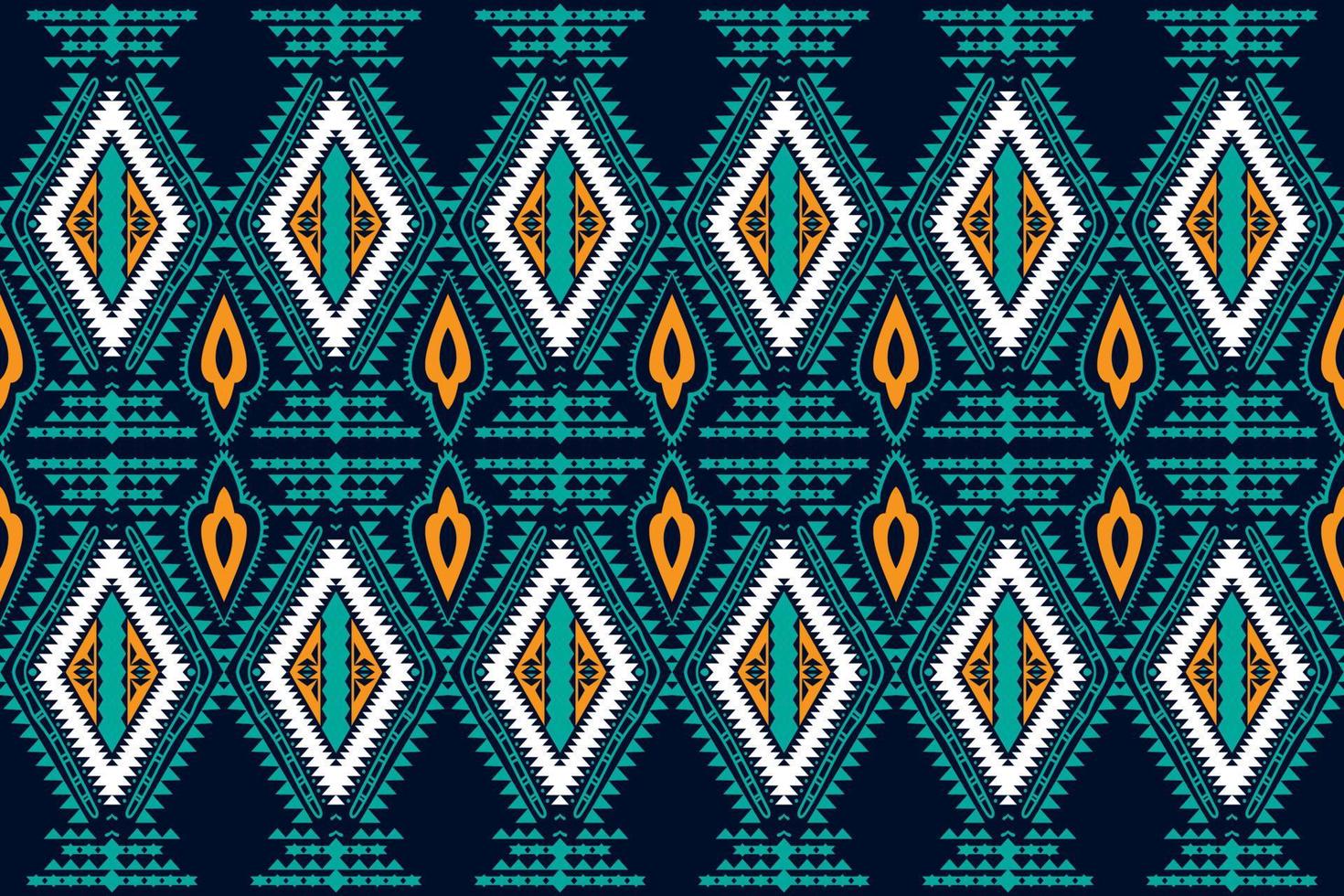 traditional ethnic geometric pattern background design for backgrounds carpet wallpaper clothes wrap fabric seamless embroidery style vector illustration
