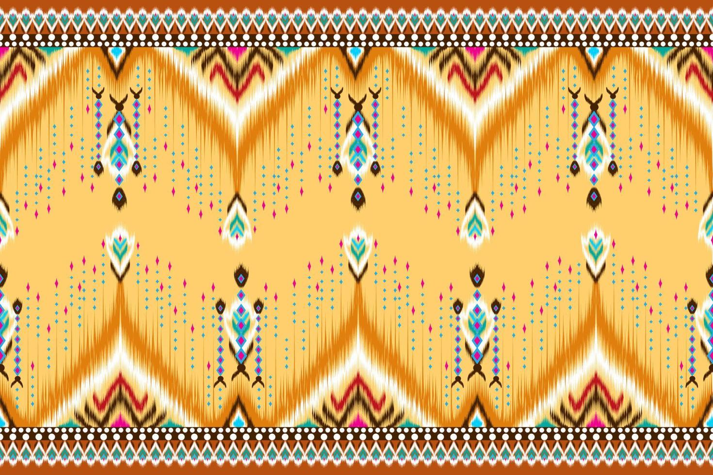 traditional ethnic geometric pattern background design for backgrounds carpet wallpaper clothes wrap fabric seamless embroidery style vector illustration