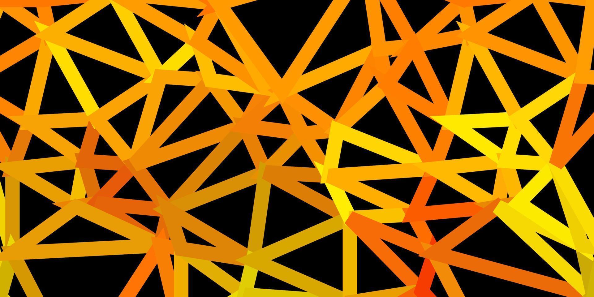 Dark green, yellow vector geometric polygonal wallpaper.