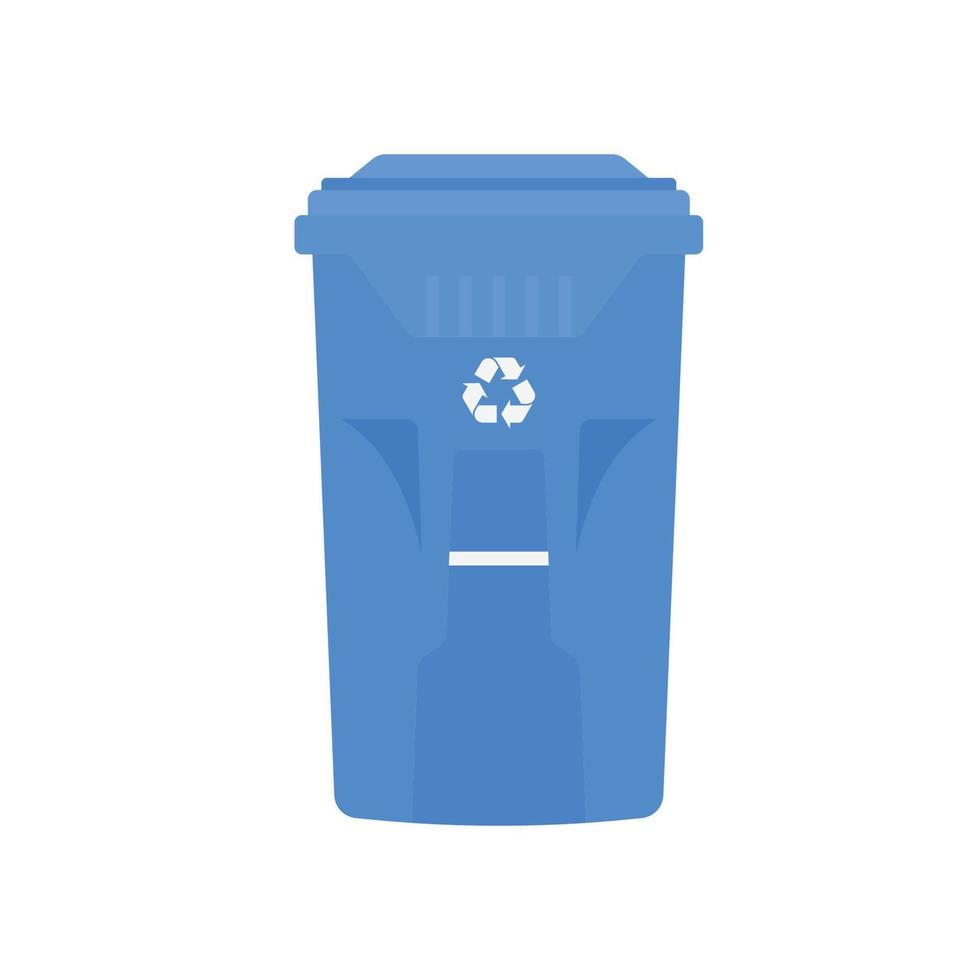 Recycle Bin Flat Illustration. Clean Icon Design Element on Isolated White Background vector