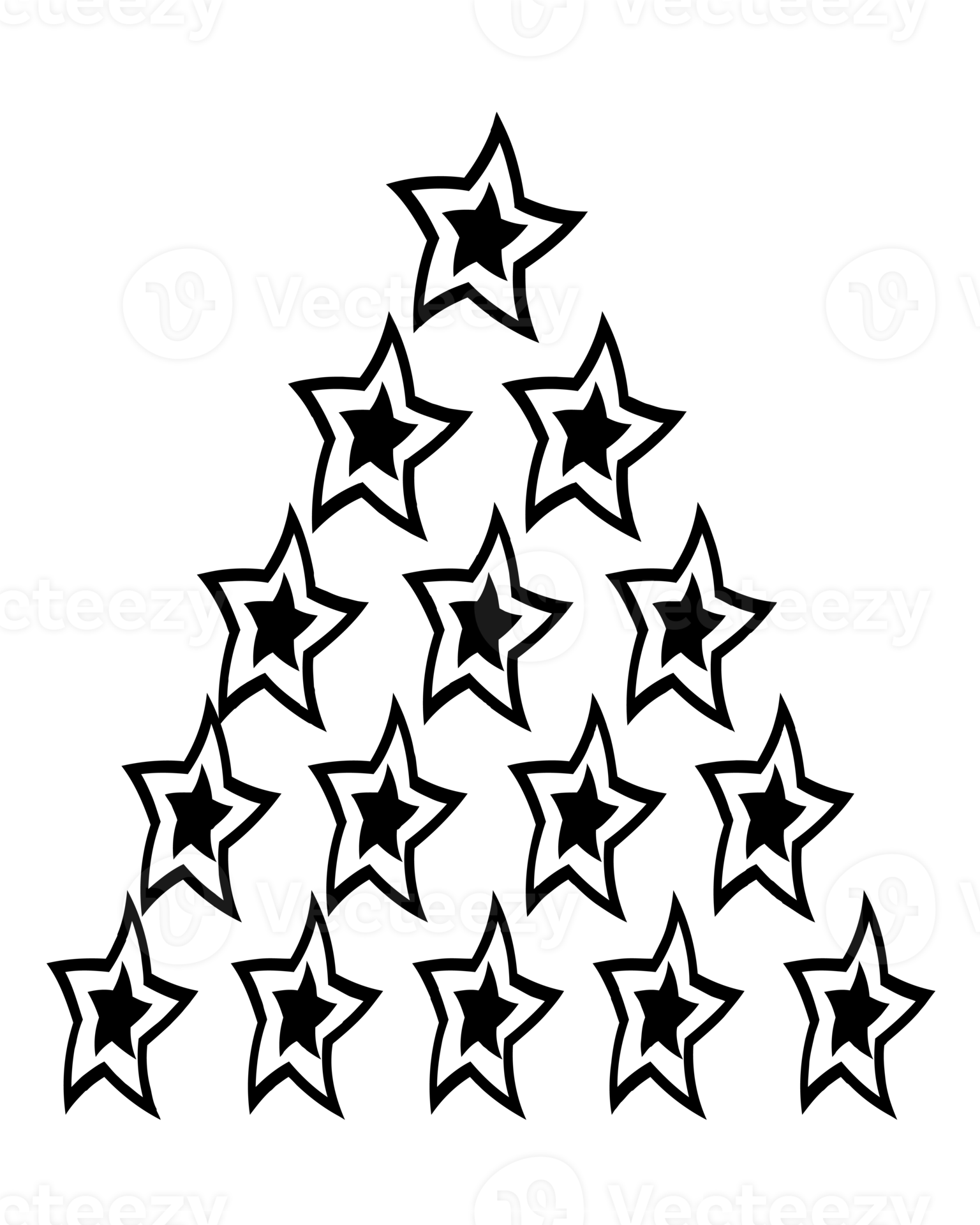 Christmas tree black and white illustration. Christmas tree PNG, with