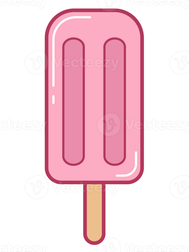 illustration de crème glacée, illustration d'icône de crème glacée simple et plate colorée. png
