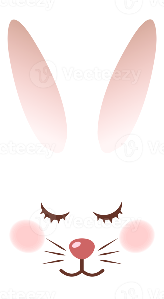 illustration de lapin, png animal mignon avec fond transparent.