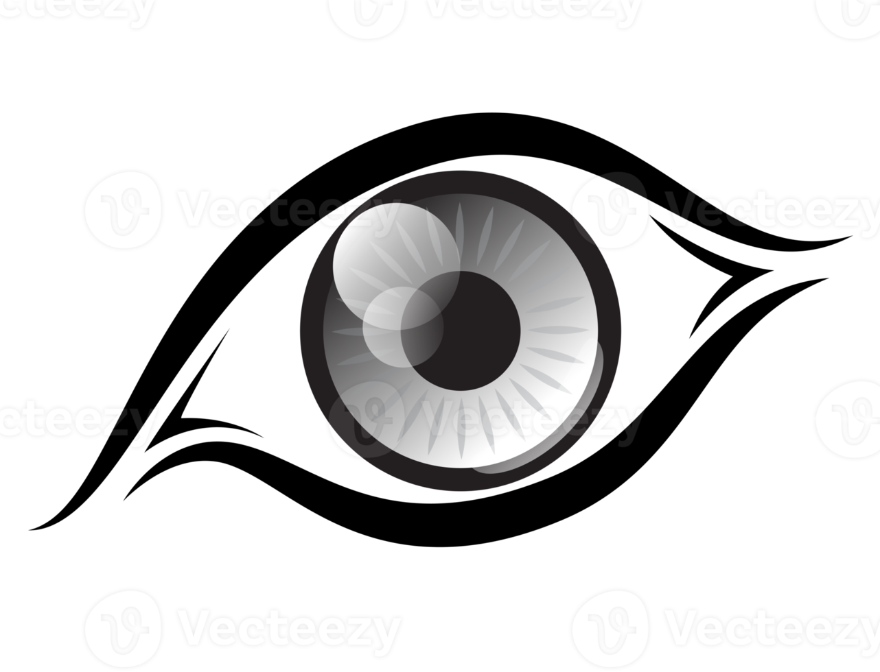 PNG eye icon, eye icon illustration with transparent background.