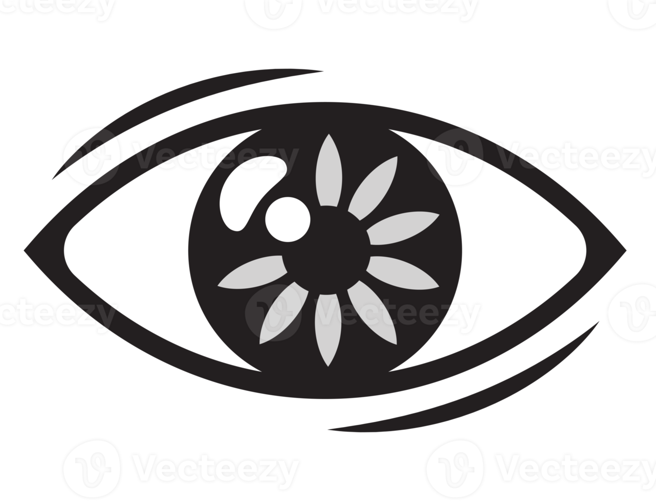 PNG eye icon, eye icon illustration with transparent background.