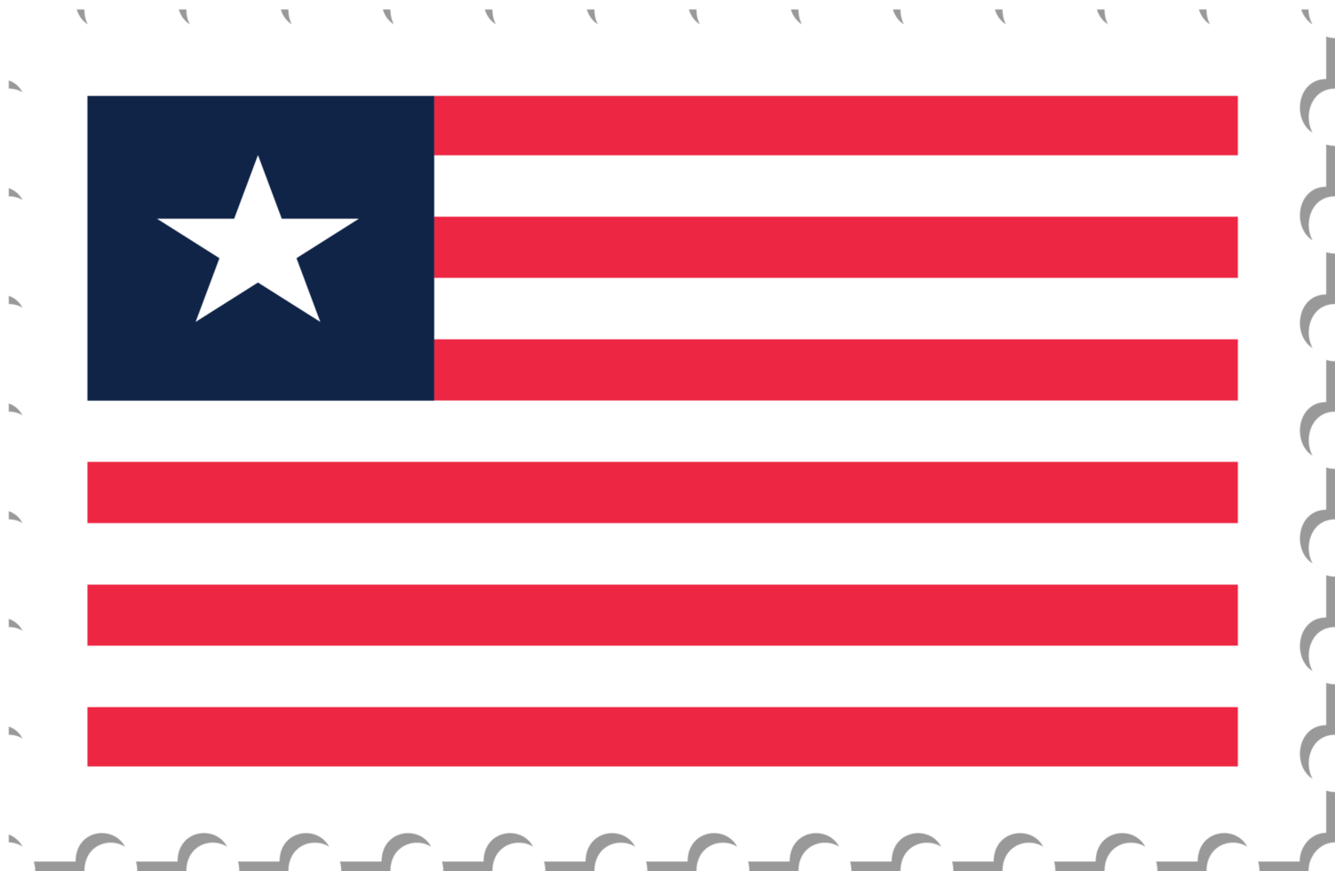 sello postal de la bandera de liberia. png