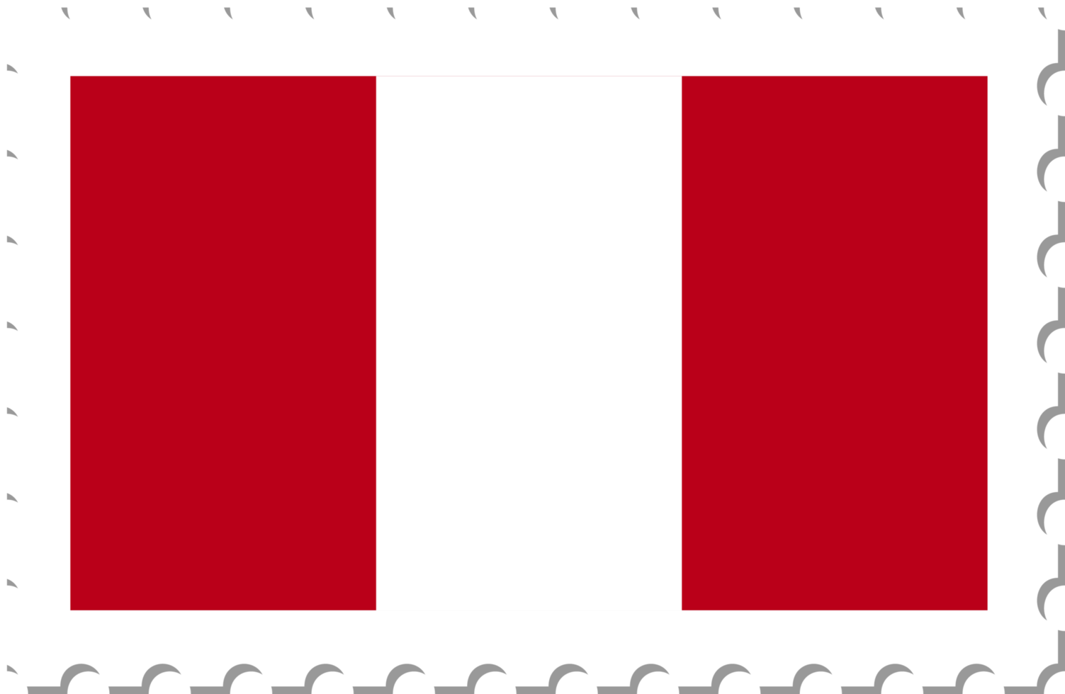 sello postal de la bandera peruana. png