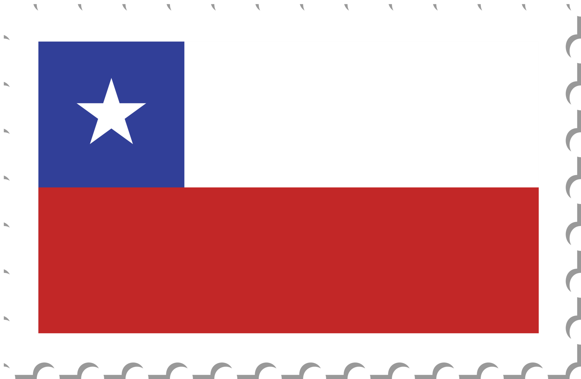 chilenische Flagge Briefmarke. 11659032 PNG