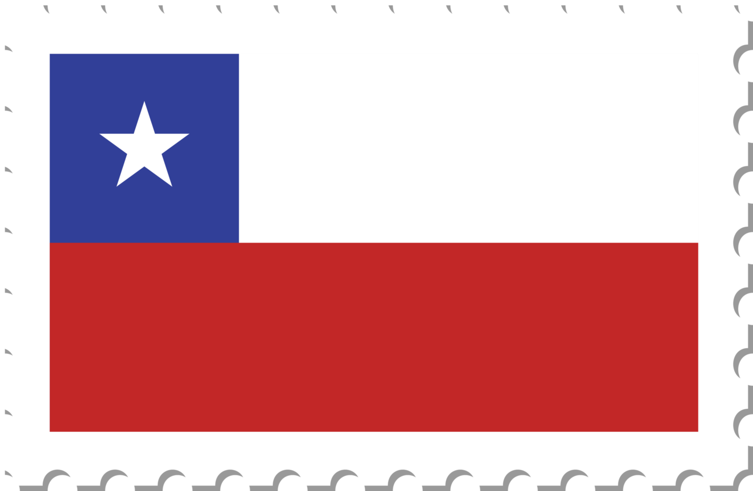 timbre-poste du drapeau chilien. png