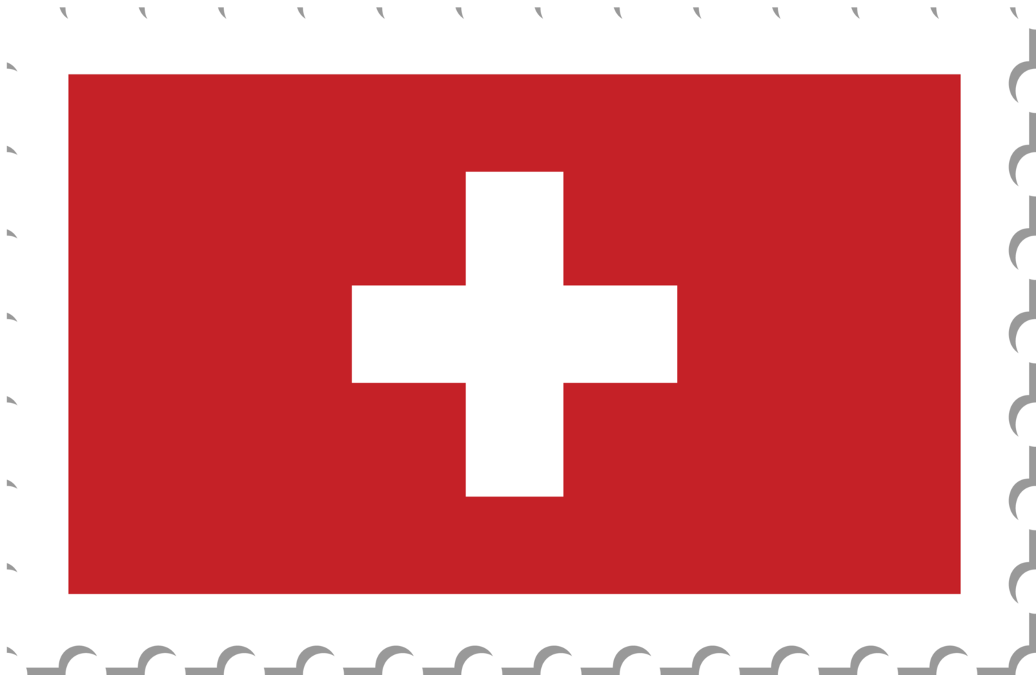 Switzerland flag postage stamp. png