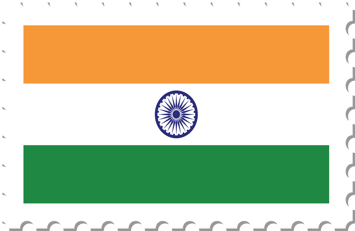 India flag postage stamp. png