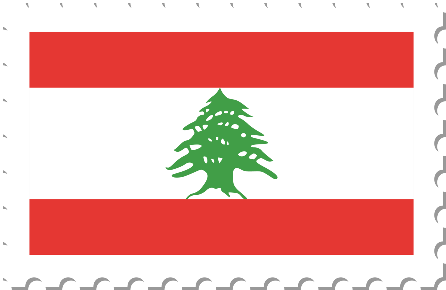 Libano bandiera affrancatura francobollo. png