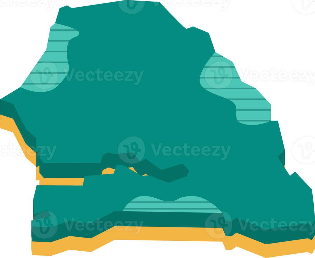 3d map of Senegal png