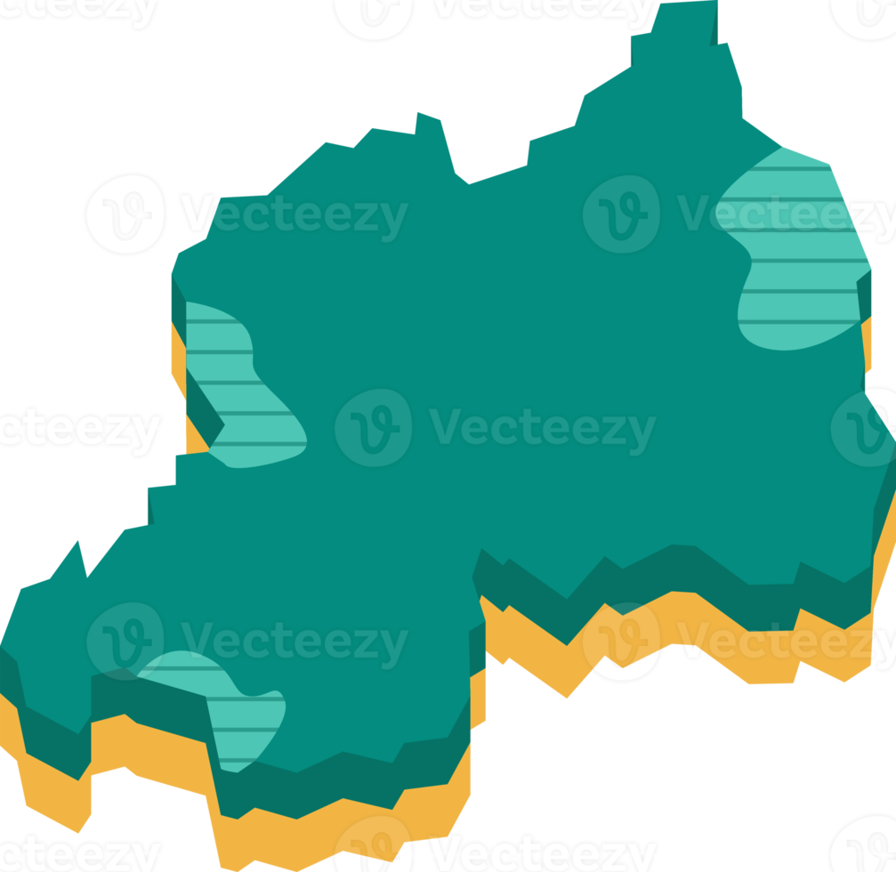3d map of Rwanda png