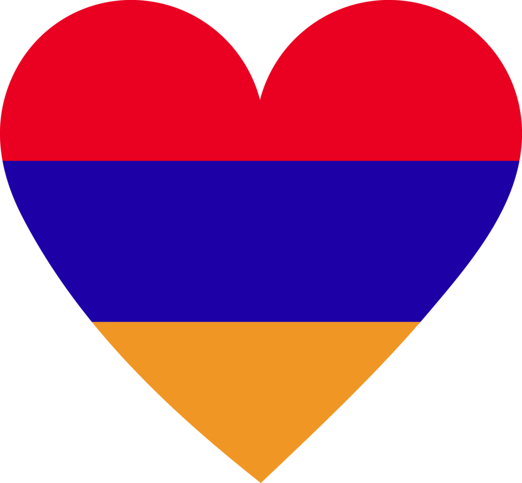 Armenien-Flagge in Form eines Herzens. png