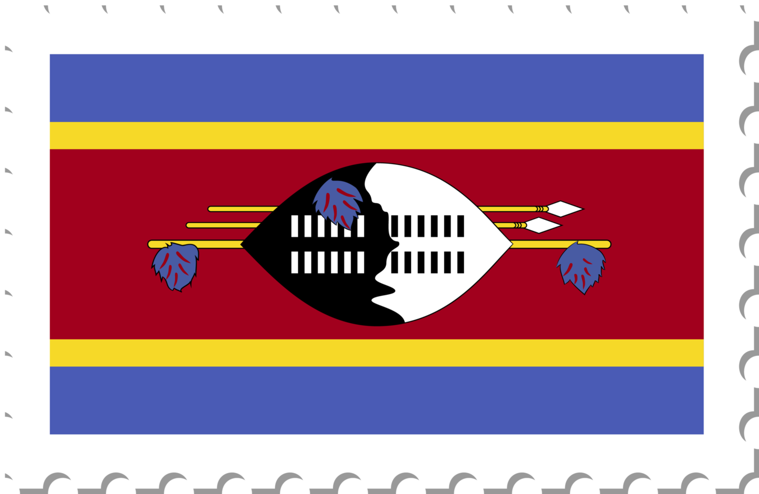 timbre-poste du drapeau eswatini. png