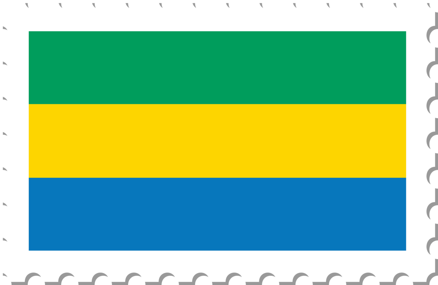 Gabon bandiera affrancatura francobollo. png