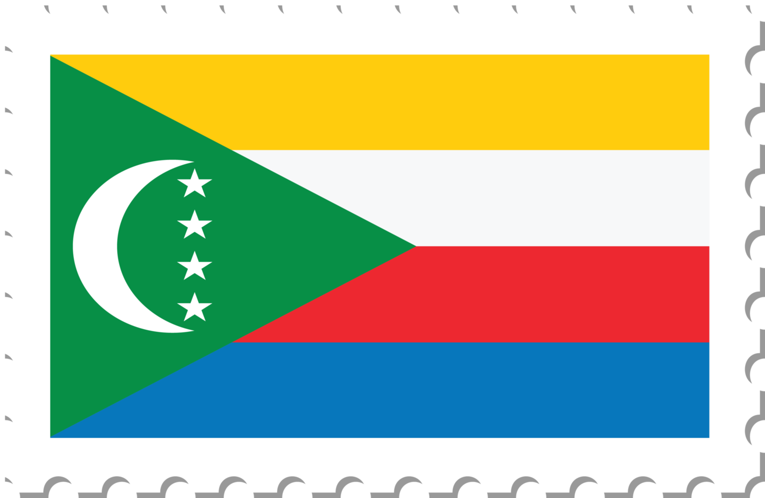 Comoros flag postage stamp. png