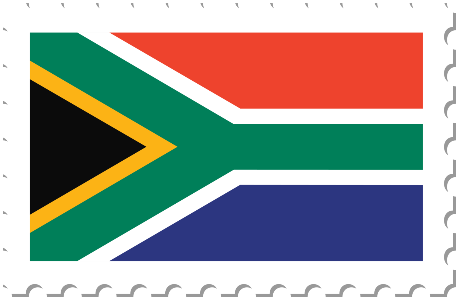 sello postal de la bandera de sudáfrica. png