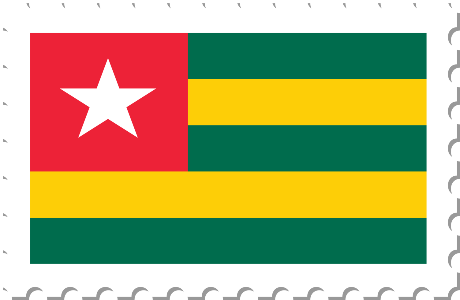 Togo flag postage stamp. png