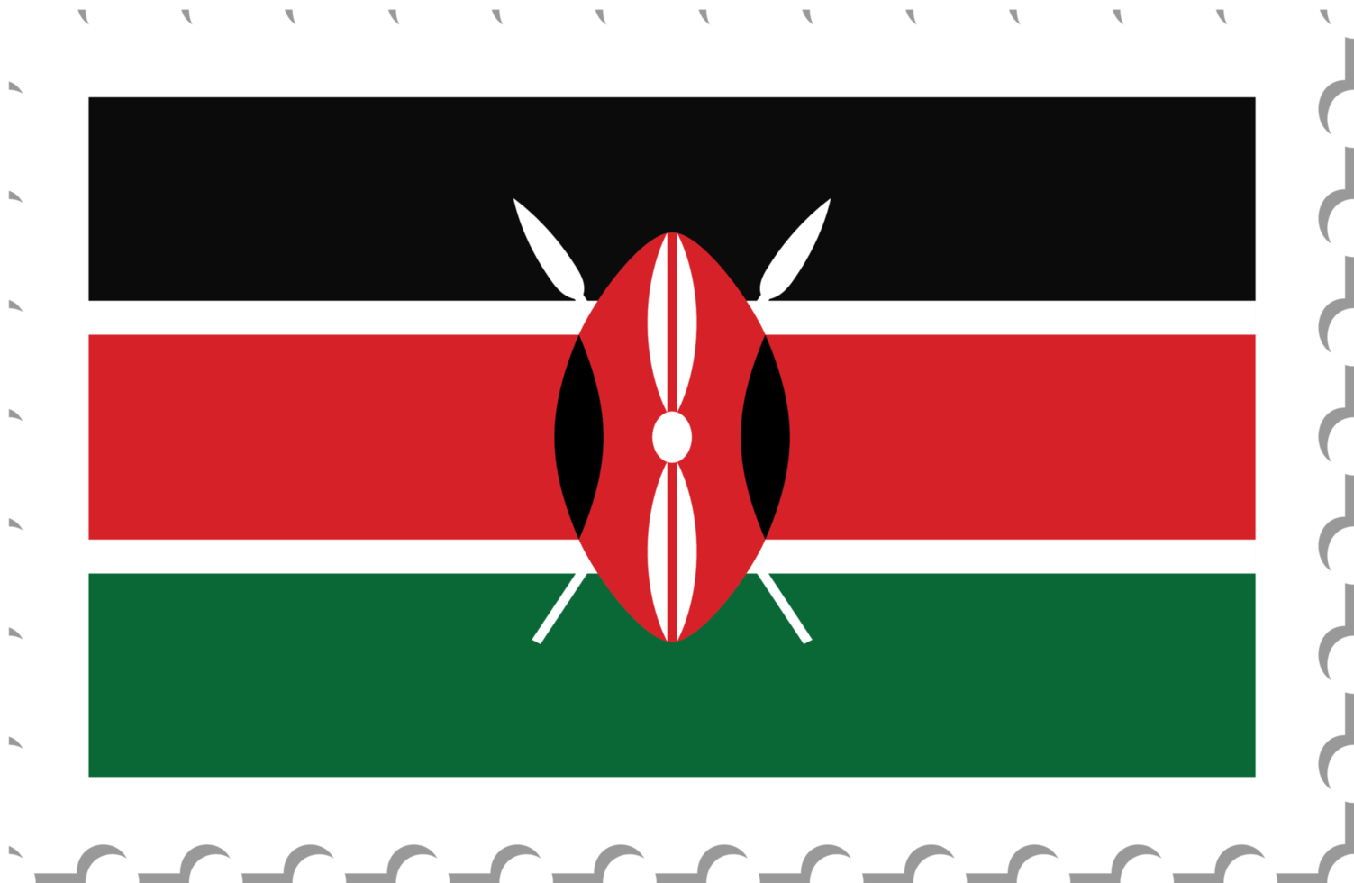 Kenya flag postage stamp. png