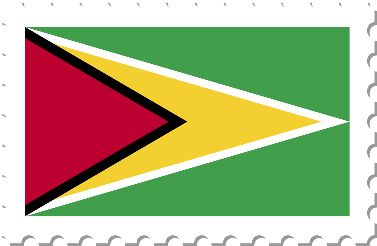 timbre-poste du drapeau de la guyane. png