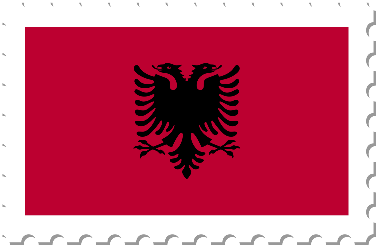 Albania flag postage stamp. png