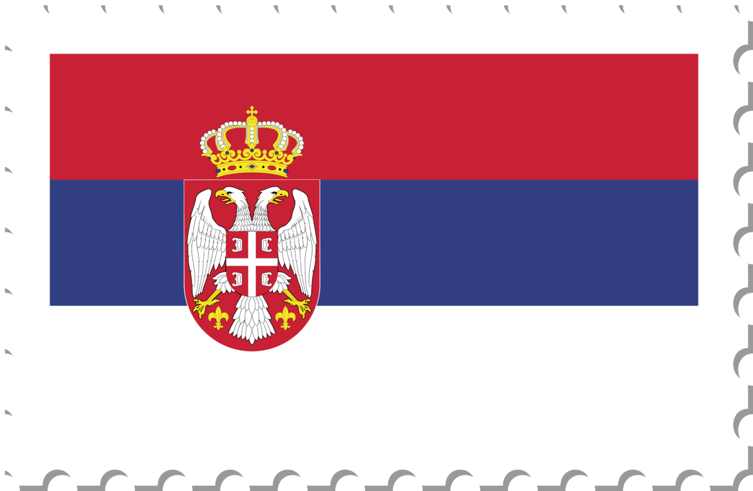 Serbia flag postage stamp. png