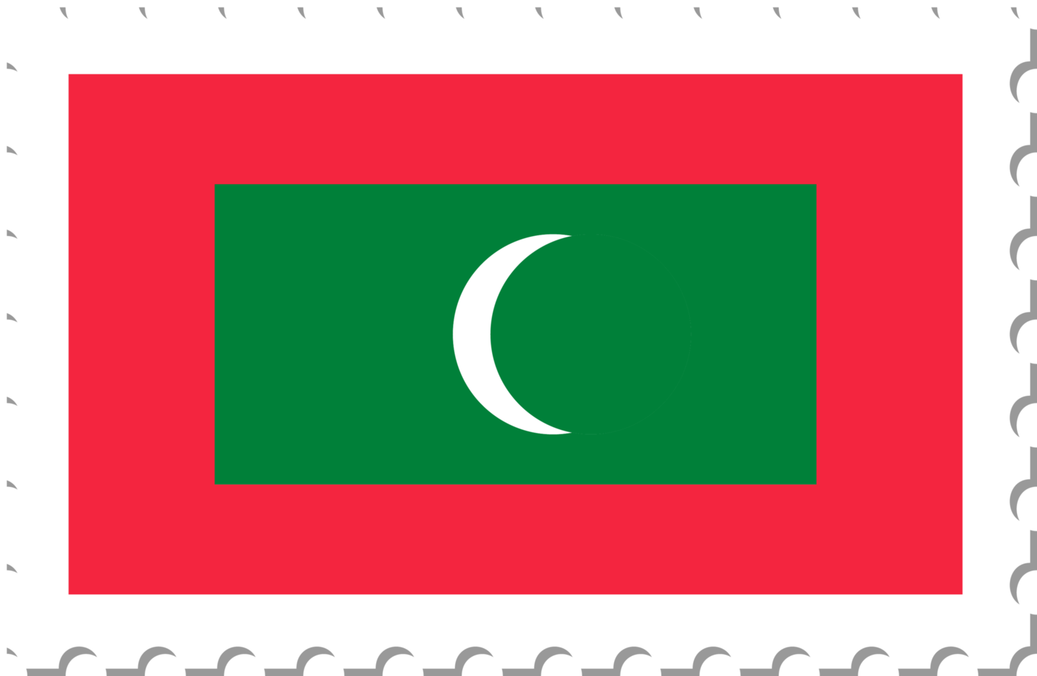 Maldives flag postage stamp. png