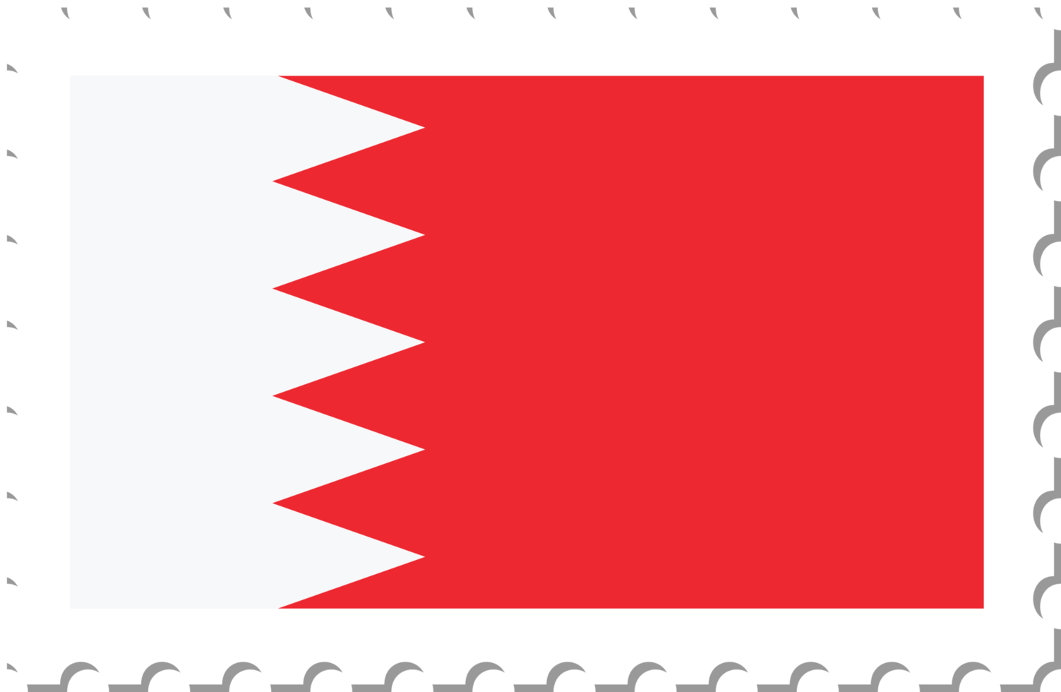 Bahrain flag postage stamp. png