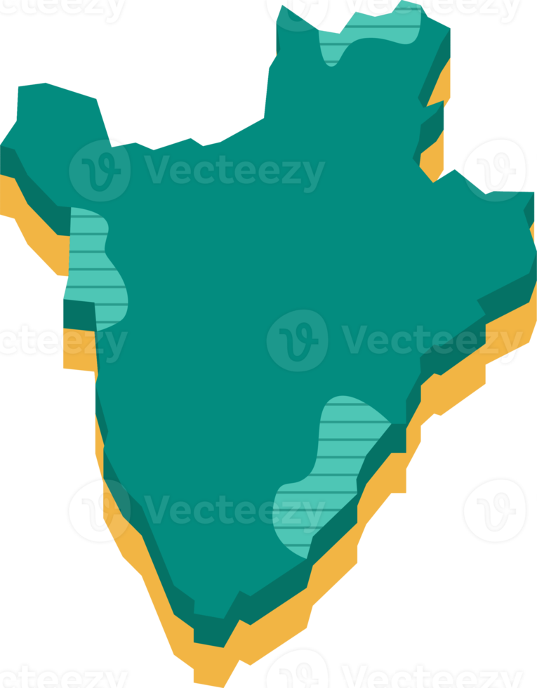 3d map of Burundi png