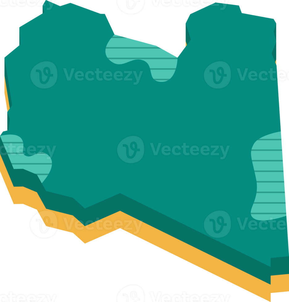 3d map of Libya png