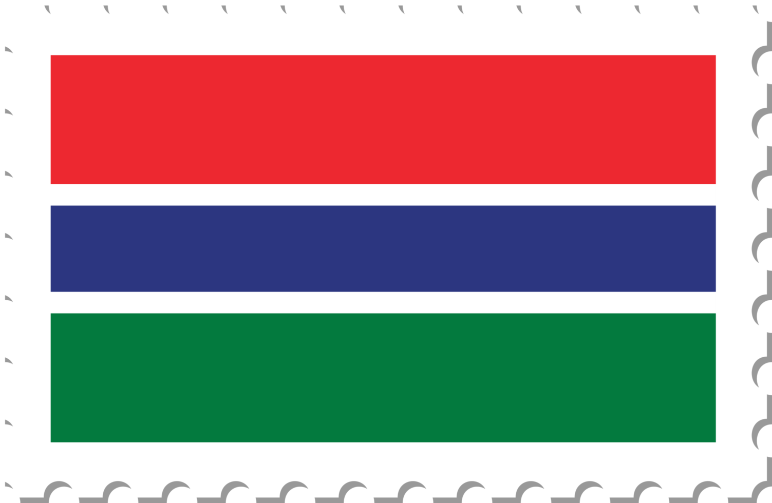 selo postal de bandeira da gâmbia. png