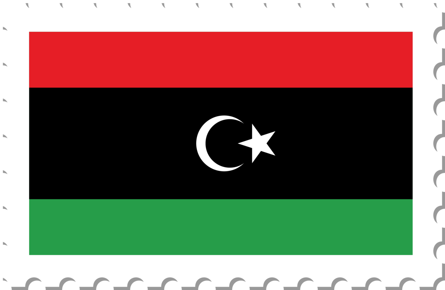 Libya flag postage stamp. png