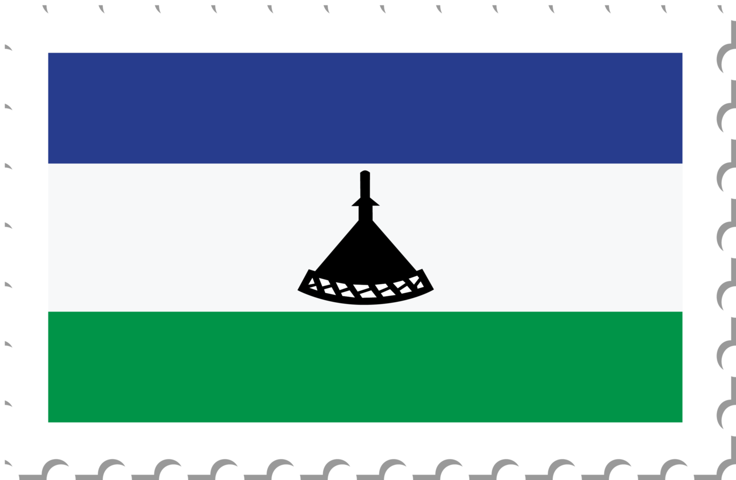 Lesotho vlag port stempel. png