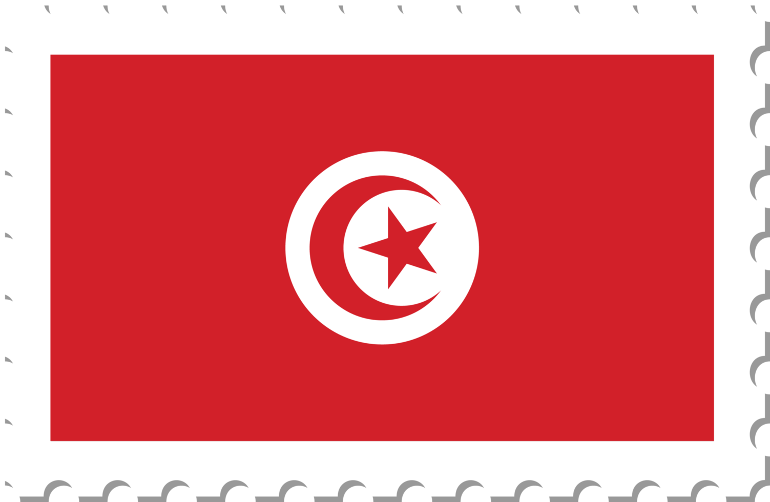selo postal de bandeira da tunísia. png