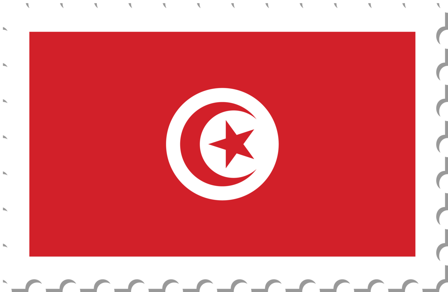 Tunisia flag postage stamp. png