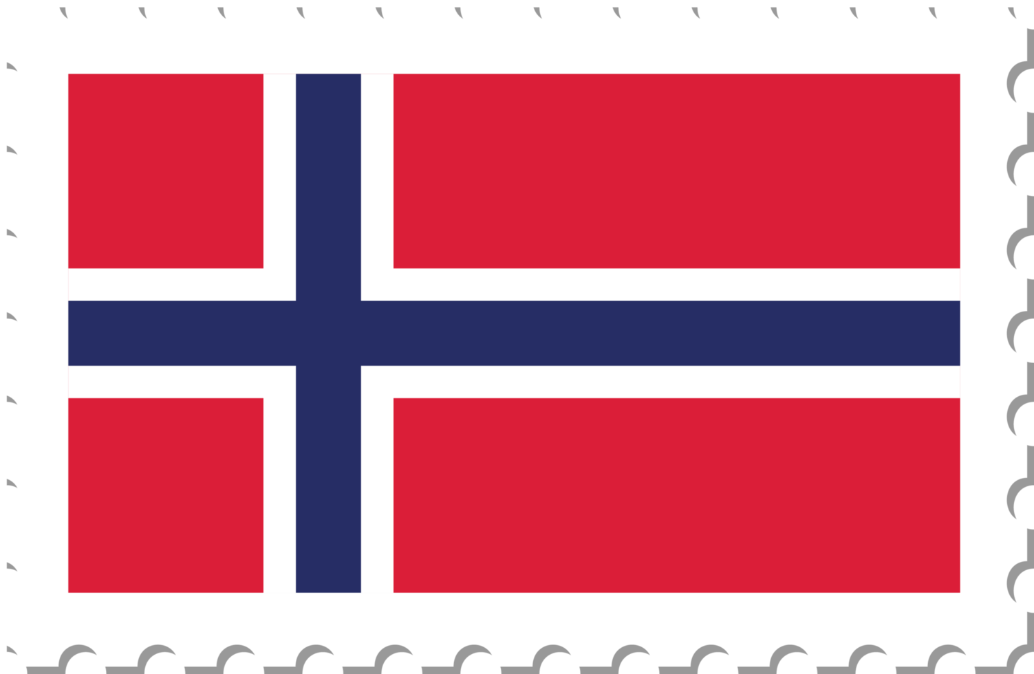 Norway flag postage stamp. png
