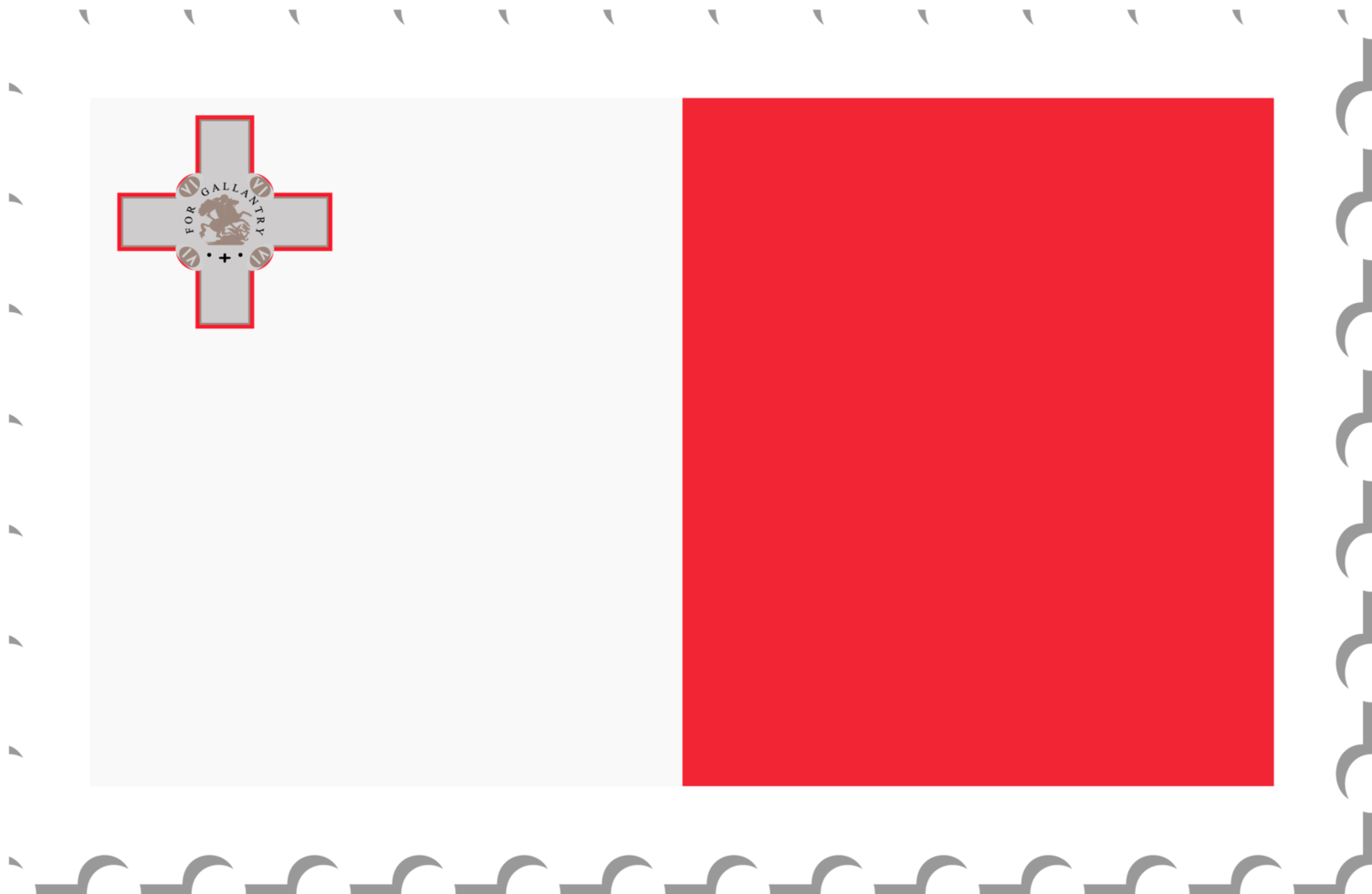 sello postal de la bandera de malta. png