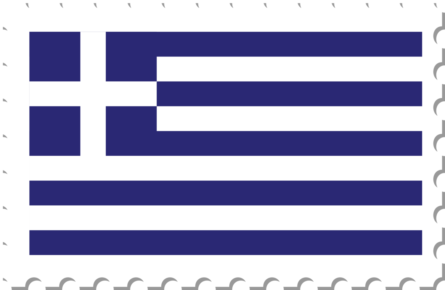 selo postal da bandeira da grécia. png