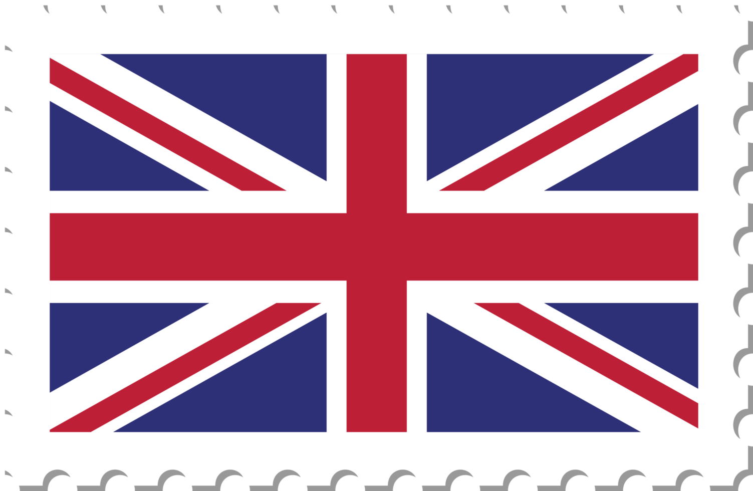 UK flag postage stamp. png