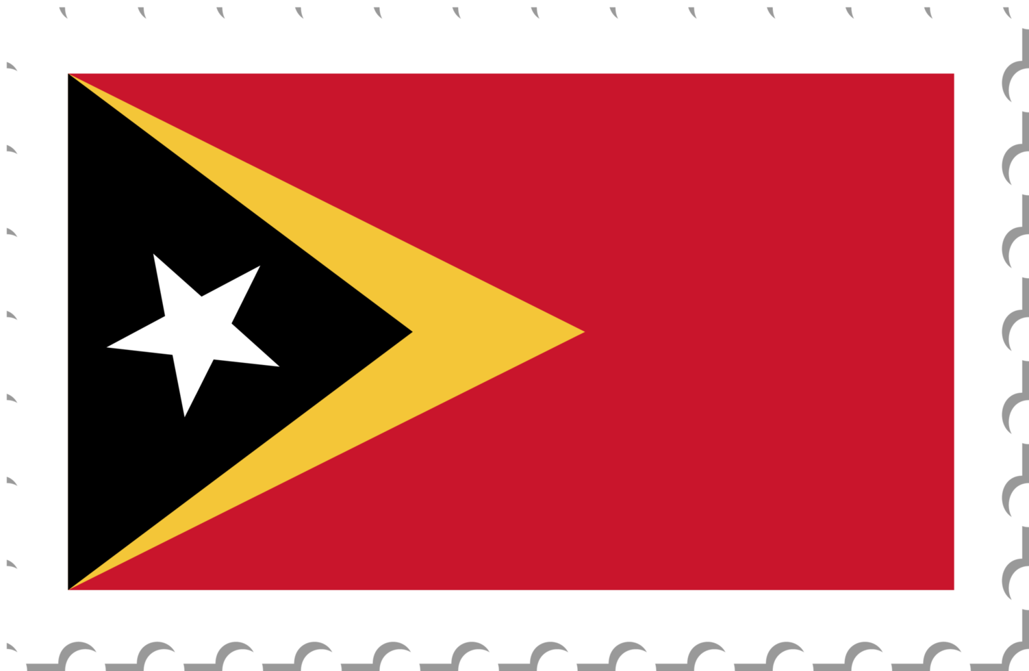 selo postal da bandeira de timor leste. png