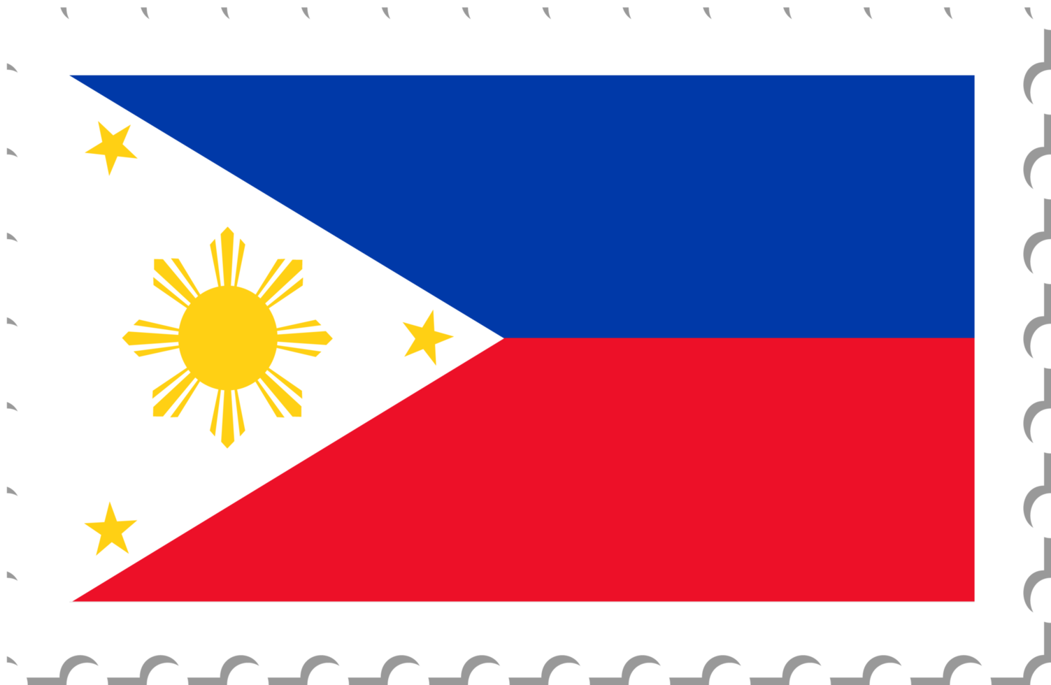 Briefmarke der Philippinen-Flagge. png