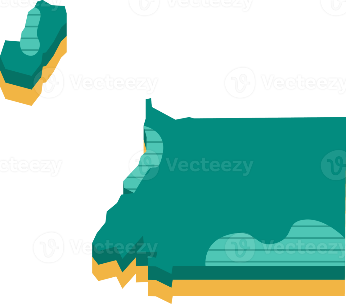 3d map of Equatorial Guinea png