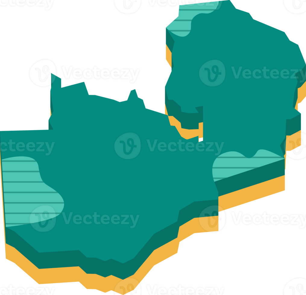 3d map of Zambia png