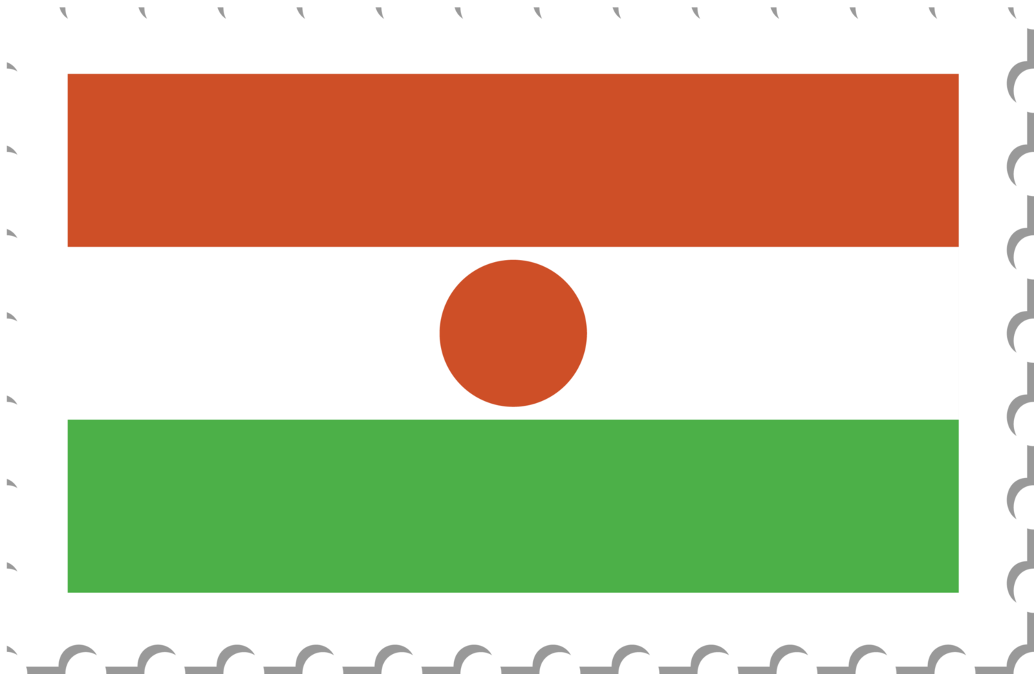 Niger flag postage stamp. 11659362 PNG