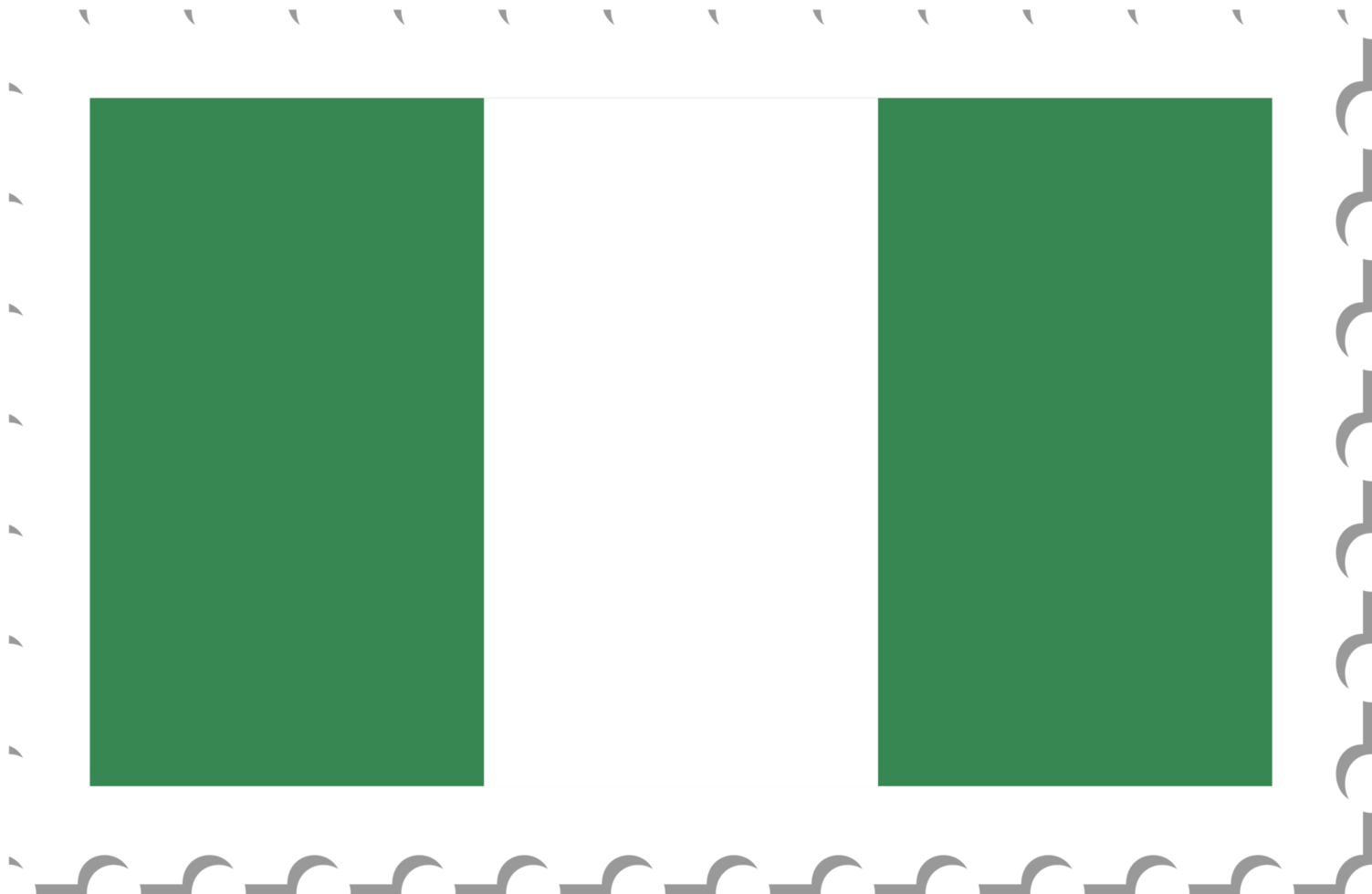 Nigeria bandiera affrancatura francobollo. png