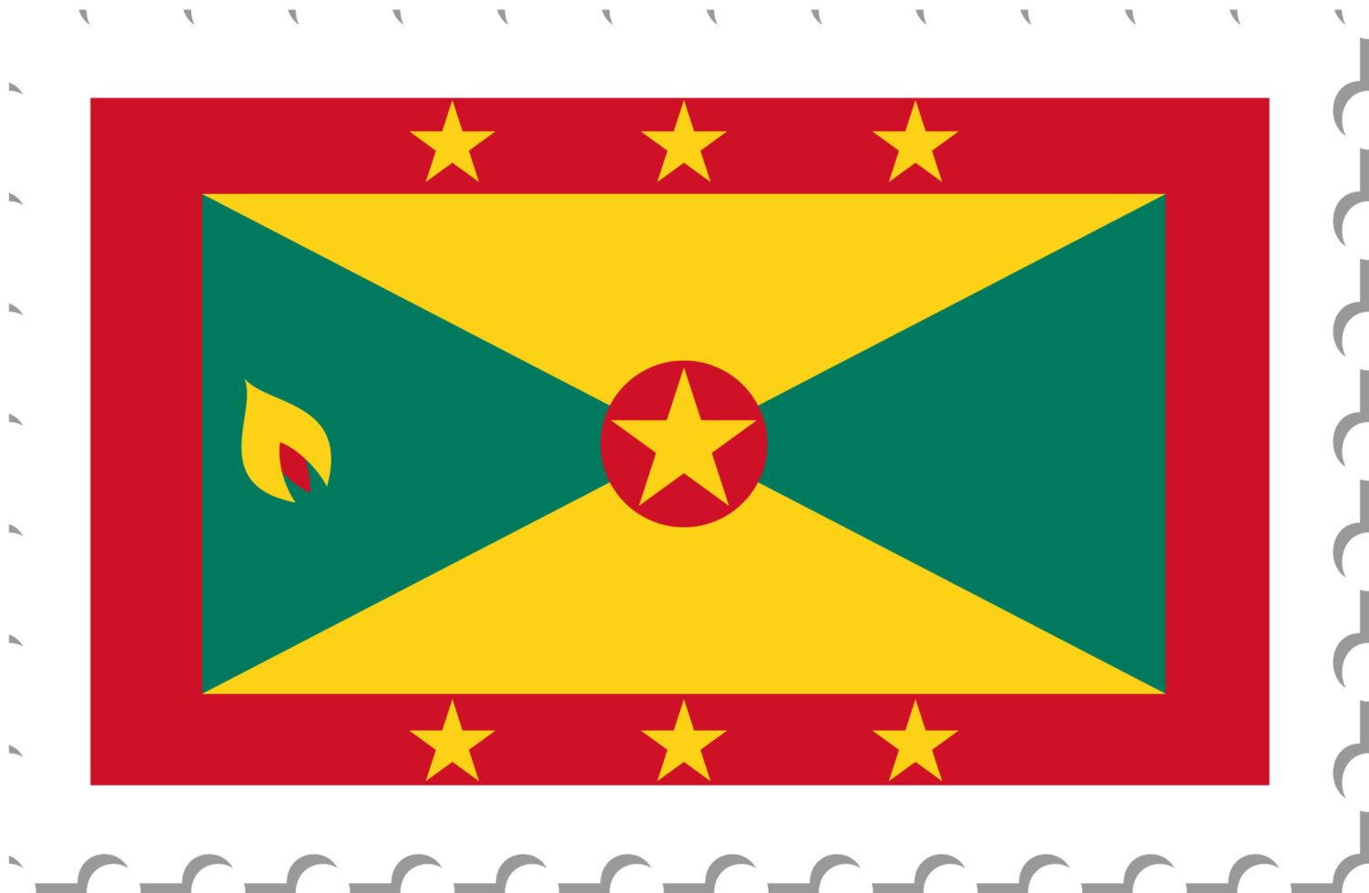 Grenada flag postage stamp. png